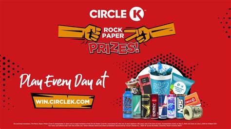 Circlek game. NO PURCHASE NECESSARY. “GASINO” Sweepstakes (the “Sweepstakes”) is open only to legal residents of the 50 United States (and DC) (excluding residents of Rhode Island) who are at least eighteen (18) years old at the time of entry, from March 5, 2024, at 12:00:00 a.m. ET to April 29, 2024, at 11:59:59 p.m. ET. Download the Circle K mobile app and play for a chance to win a grand prize or ... 