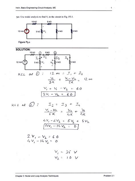 Circuit analysis problems and solutions pdf.  Loop current analysis involves th...