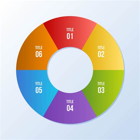Circular Graph Collection of 6 vector circle chart templates 7