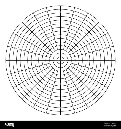 Circular Grid Notebook: 8.5" x 8.5" Polar Coordinate …