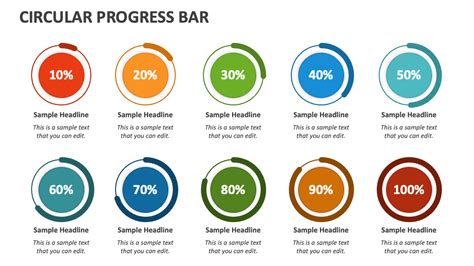 Circular Progress Bar PowerPoint and Google Slides Template PPT Slides