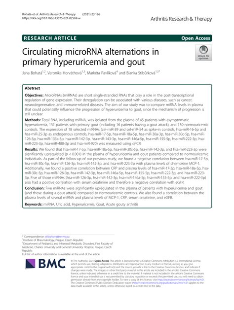 Circulating microRNA alternations in primary hyperuricemia and …