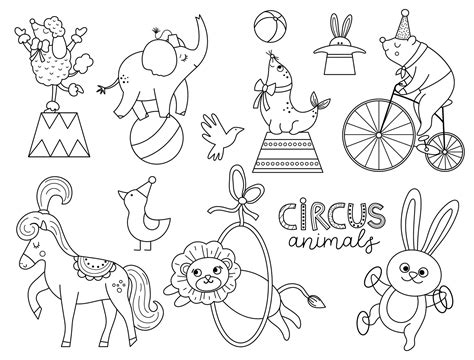 Circus Animals Coloring Pages