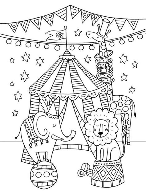 Circus Coloring Page