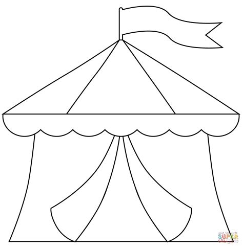 Circus Tent Coloring Page Free Circus Tent Online …