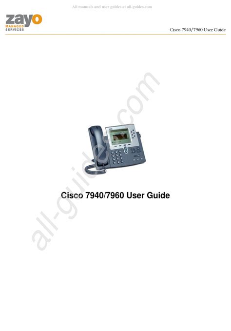 Cisco 7940 series phone user guide. - Hewlett packard hp laserjet 8100 service manual.