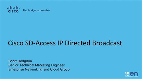 Cisco Content Hub - IP Directed Broadcast