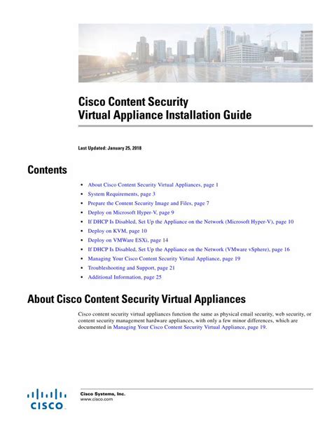 Cisco Content Security Virtual Appliance Installation …