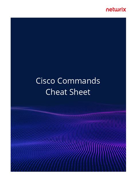 Cisco Troubleshooting Commands Cheat Sheet Cheat Sheet