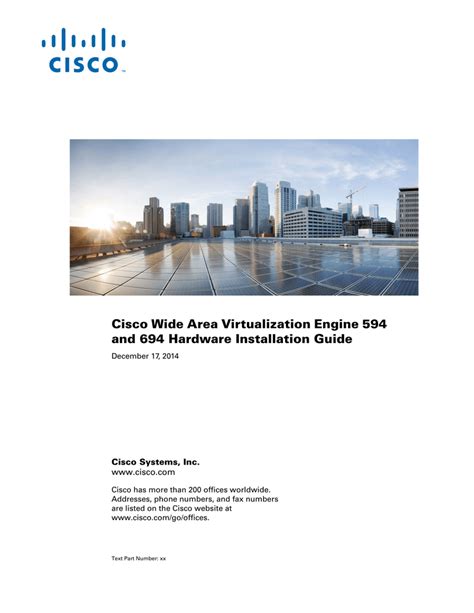 Cisco Wide Area Virtualization Engine 594 and 694 …