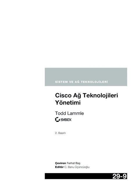 Cisco ağ teknolojileri yönetimi pdf