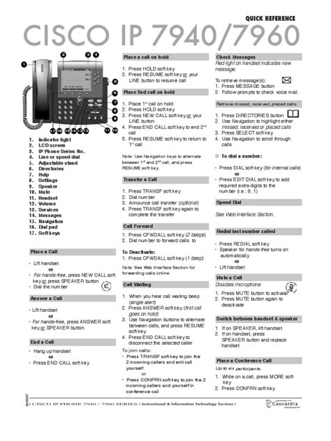 Cisco ip phone 7940 quick reference guide. - Deutsche währung in der weltwirtschaftskrise 1929-1933.