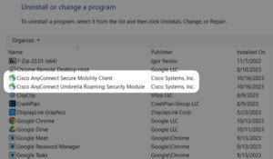 Cisco umbrella uninstall script. Uninstall Using Add/Remove Programs Some deployments include t...