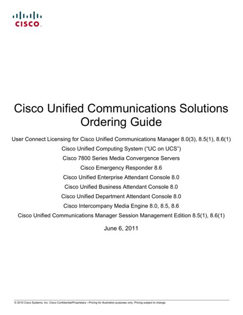 Cisco unified communications solutions ordering guide. - Sony kdf 60xbr950 70xbr950 service manual.