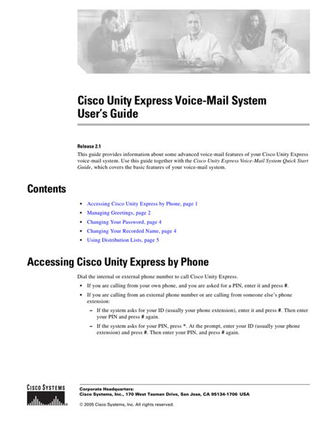 Cisco unity express voicemail user guide. - The emotional intelligence in action activities guide 1st edition.