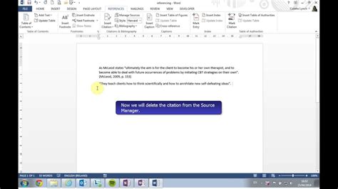 Cite While You Write : Removing citations in Word - YouTube