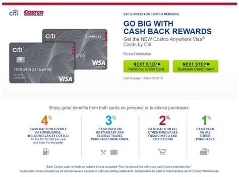 Call to Apply 1-800-961-5122TTY Use Relay Service. 1Costco Anywhere Visa® Card by Citi and Costco Anywhere Visa® Business Card by Citi - Pricing Details. Costco Anywhere Visa Card by Citi. The variable APR for purchases and balance transfers is 20.49%. For Citi Flex Plans subject to an APR, the variable APR is 20.49%..
