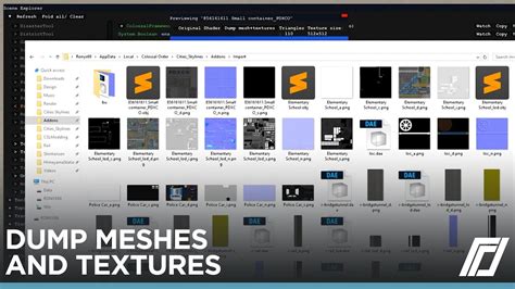 Cities Skylines - Dump/Extract Meshes and Textures
