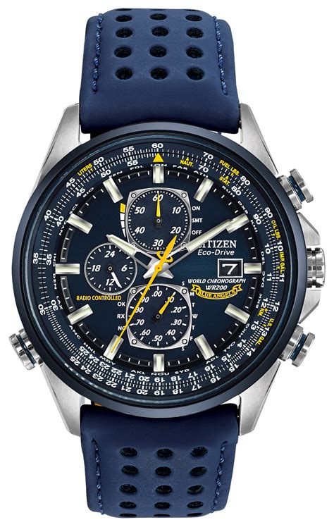 Citizen Watches AT8020-03L Eco-Drive Blue Angels World Chronograp…