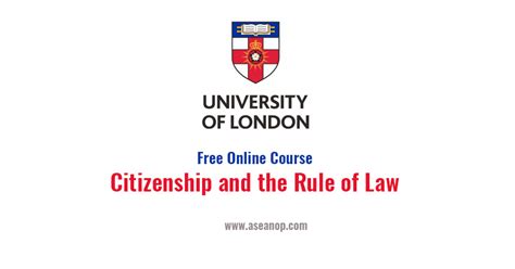 Citizenship and the Rule of Law University of London