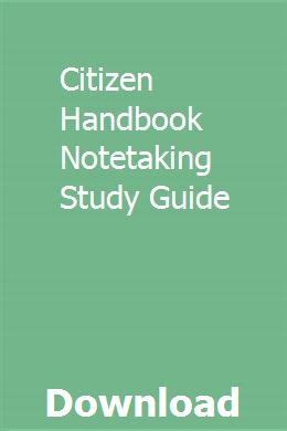 Citizenship handbook notetaking study guide answer key. - Seadoo sportster 2003 le workshop manual.