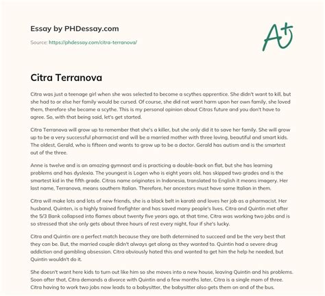 Citra Terranova – Xpertessay