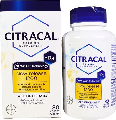 Citracal Calcium +D Slow Release 1200, Coated Tablets - amazon.com