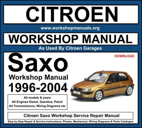 Citroen saxo manual de servicio y reparación. - Pdf manual technics digital piano repair.