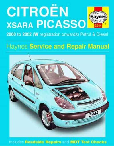 Citroen xsara picasso petrol and diesel 2000 2002 haynes service and repair manuals. - Solutions manual for first course in linear model theory by nalini ravishanker.