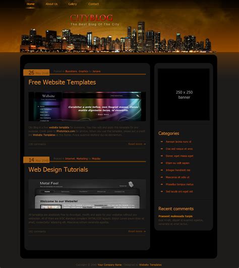 City Blog Free HTML CSS Templates