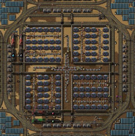 Rail Segments (100x100 blocks) Grid aligned 100x100 city block (Nilaus style) with double rails in both directions. Find blueprints for the video game Factorio. Share your designs. Search the tags for mining, smelting, and advanced production blueprints.