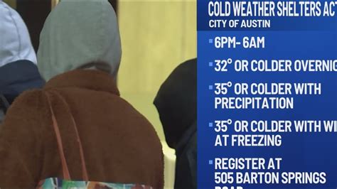 City of Austin opening cold weather shelters night of Dec. 29