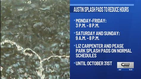 City of Austin shortens splash pad hours due to drought