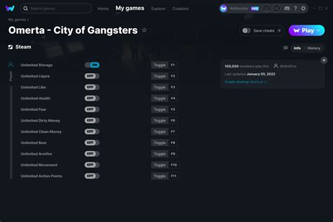 City of Gangsters Cheats and Trainers for PC - WeMod