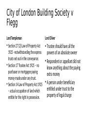 City of London Building Society v Flegg - 1988