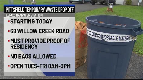 City of Pittsfield announces temporary waste drop off