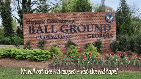 City of ball ground. In the early years of the Ball Ground Water System, a one inch line was installed on the south side of Commerce Line, but was run behind the houses instead of next to the road. ... Ball Ground City Hall 215 Valley Street Ball Ground, GA 30107 770-735-2123 770-735-4552. E-Verify; City Directory; Council Meetings; View/Pay Bills; Archives; City Map; 