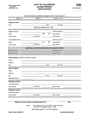 City of galveston permits. An application may be sent to the City of Galveston, Development Services Department. Residents may send applications in electronically or in hard copy. The email planning@galvestonTX.gov. The mailing address is P.O. Box 779 Galveston, TX 77553. 