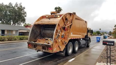 The city of Phoenix offers a weekly recycling collection, that occurs on the same day as landfill container collection, but using different trucks to avoid contamination.