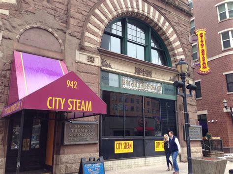 City steam brewery café. The brewery/cafe at 942 Main St. had been closed since early February when a pipe froze and burst, causing major flooding damage. City Steam, open for 25 years, is one of Connecticut’s first ... 