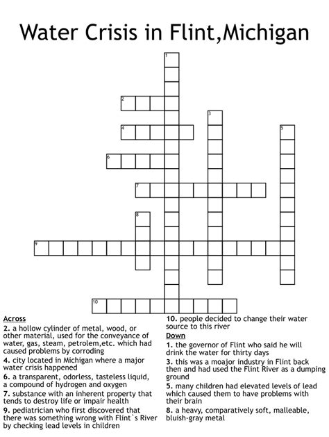City west of flint michigan crossword. Recent usage in crossword puzzles: Penny Dell - July 28, 2023; Penny Dell - June 16, 2021; Newsday - April 22, 2020; Universal Crossword - Nov. 4, 2018 