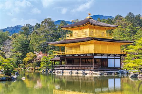 A similar temple, the Ginkaku-ji or Silver Pavilion, was built by the shogun’s grandson on the other side of Kyoto a few decades later. In 1950, Kinkaku-ji was burned to the ground by a disgruntled young Buddhist monk. This event and the temple itself served as the setting for Yukio Mishima’s 1956 novel, The Temple of the Golden Pavilion.. 