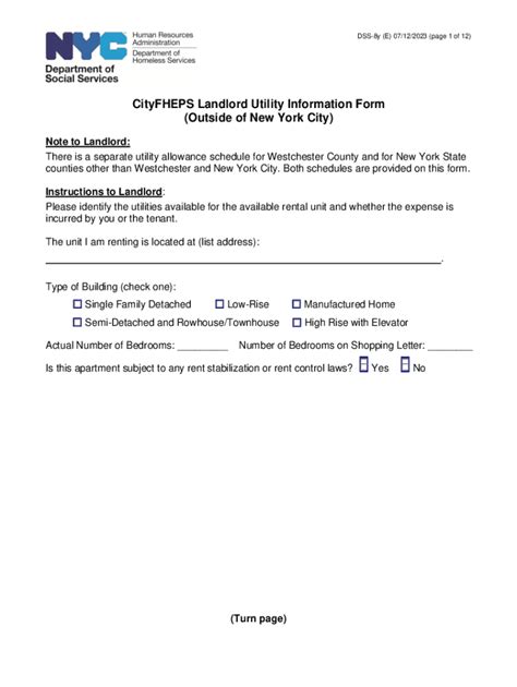 Cityfheps landlord information form. Landlord Utility Information Note to Landlord: FHEPS can only be used towards a residence within the five (5) boroughs of New York City. However, CityFHEPS can be used towards a residence anywhere in New York State. Please note that the rent and utility amounts provided on this form are only valid for potential FHEPS 