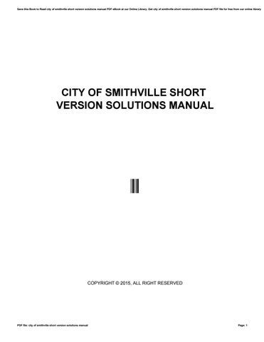 Ciudad de smithville 16e manual de soluciones. - Kia ceed workshop service repair manual.