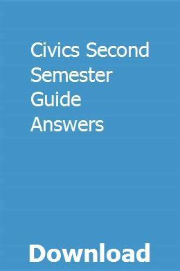 Civics second semester study guide answer. - Code de commerce et ses annexes..