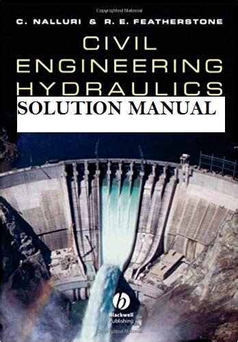 Civil Engineering Hydraulics Solution Manual