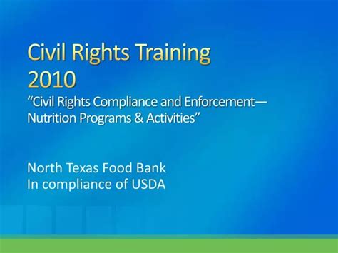 Civil Rights Compliance and Enforcement – Nutrition …