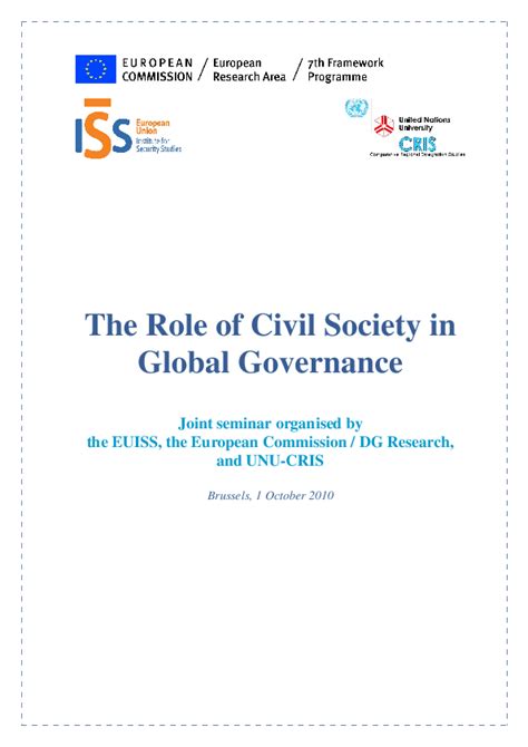 Civil Society in Global Governance
