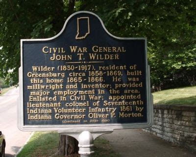 Civil War General John T. Wilder Historical Marker