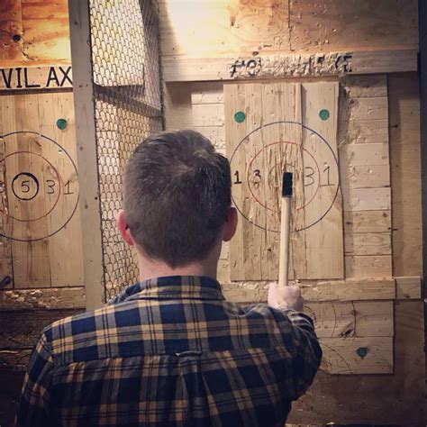 Civil axe throwing. Axe throwing is a perfect option for birthday parties (any ages 10 and up!), corporate team-building events, bachelor/bachelorette parties, reunions, or just a fun night out with friends. All experiences start with safety and instruction from one of our coaches before the fun begins, to ensure you have the best experience possible when you ... 